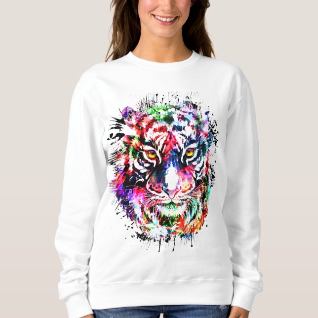 Camiseta Tiger - Suéter Colorido Tigre (Frente)