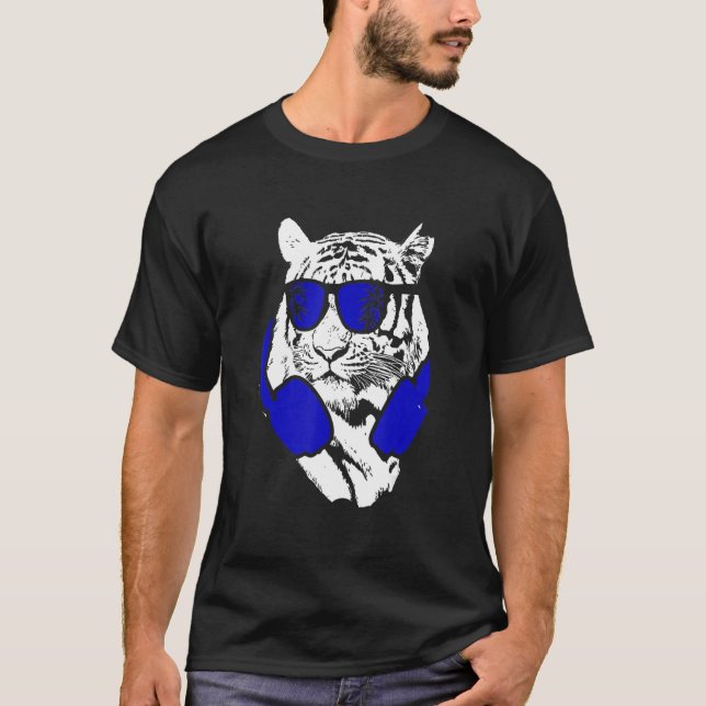 Camiseta Tiger Sunglass Fones de ouvido Festival Música Fan (Frente)