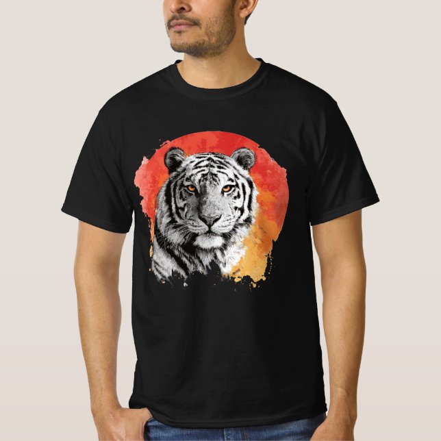 Camiseta Tiger symbol of courage.  T-Shirt (Frente)