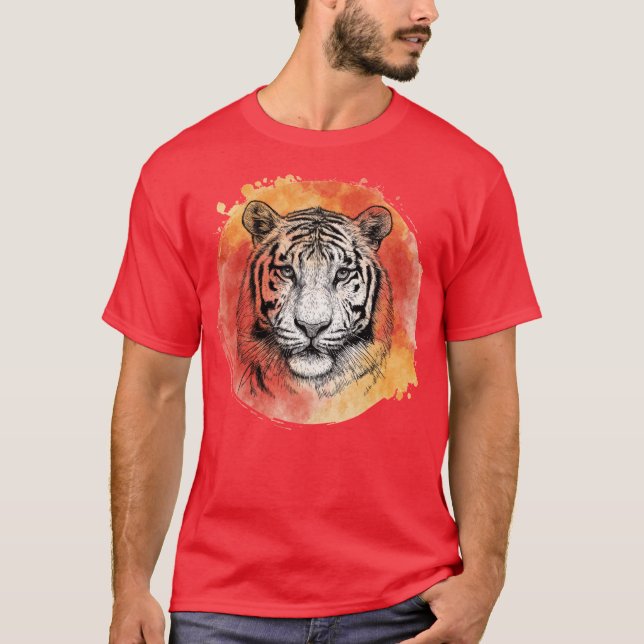 Camiseta Tiger symbol of courage.  T-Shirt (Frente)