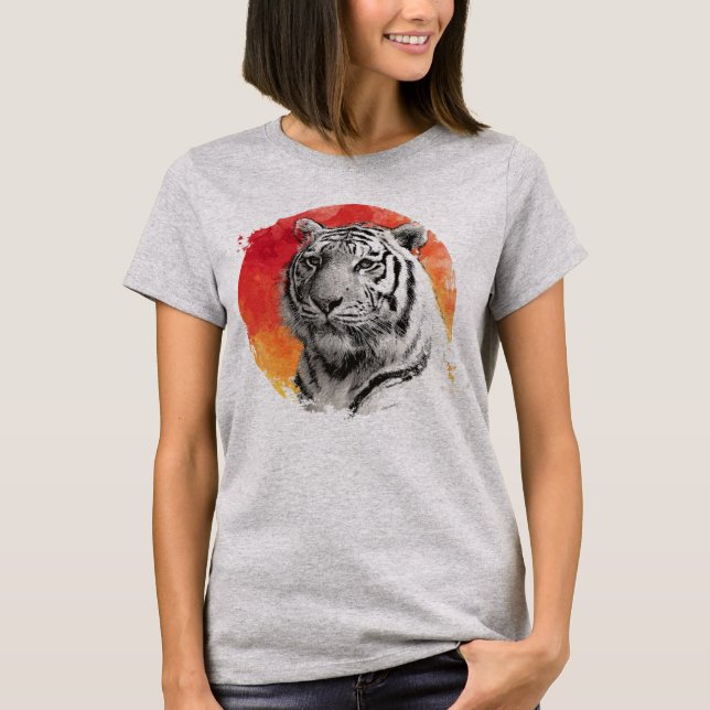 Camiseta Tiger symbol of courage.  T-Shirt (Frente)