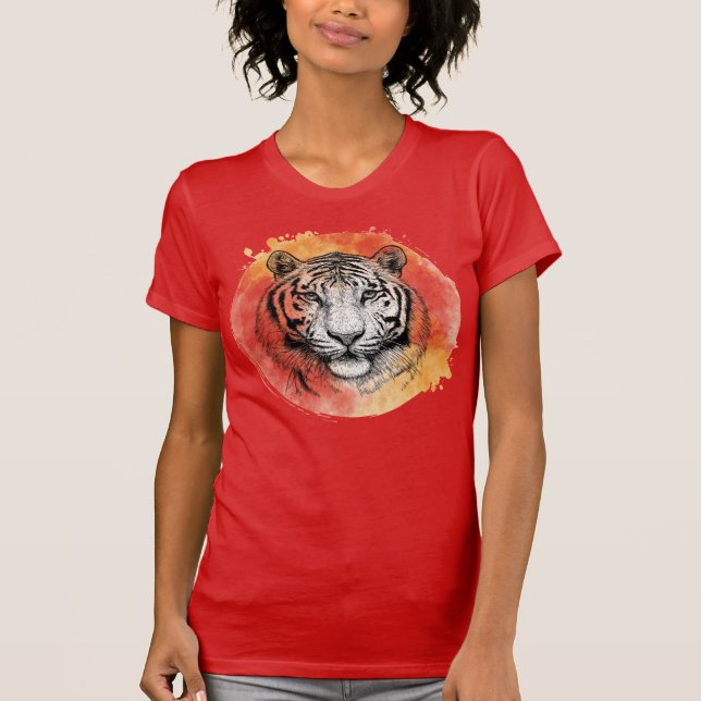 Camiseta Tiger symbol of courage.  T-Shirt (Frente)