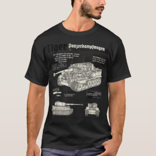 Camiseta Tiger Tank Panzer World War 2 Blueprint