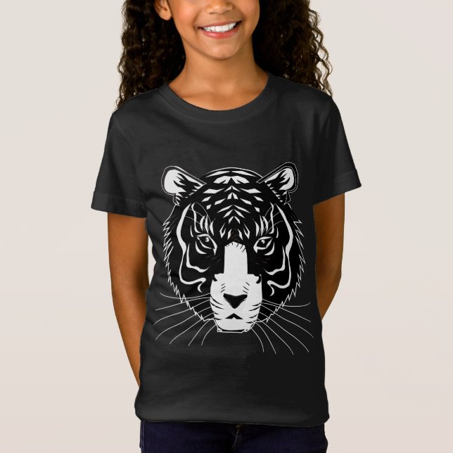 Camiseta Tiger Vetor Illustration T-Shirt (Frente)