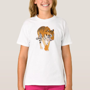 Camiseta Tiger Walking Digital Painting Shirts