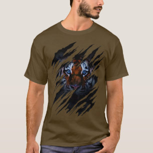 Camiseta Tiger Wildlife Wildlife Big Cat Scratch