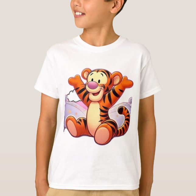 Camiseta Tigger Cartoon Tiger T-Shirt (Frente)