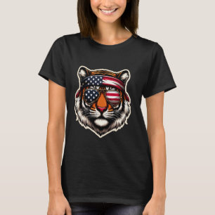 Camiseta Tigre 4 de Julho Dia da Independência Americana EU