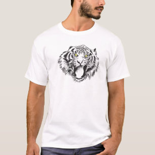 Camiseta Tigre a Crescer a Preto com Olhos Amarelos