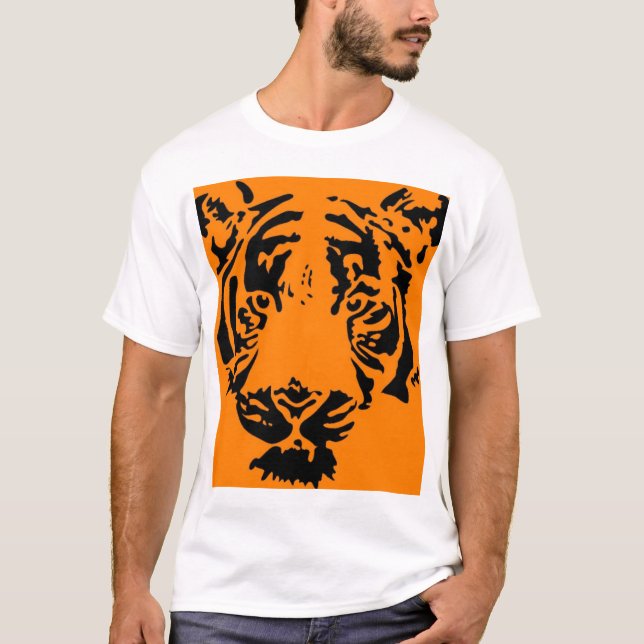 Camiseta tigre alaranjado (Frente)
