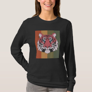 Camiseta Tigre Animal Predador de Gato Selvagem Asiático