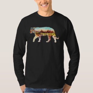 Camiseta Tigre Animal Selvagem Rosto-Leopardo Impressão Che
