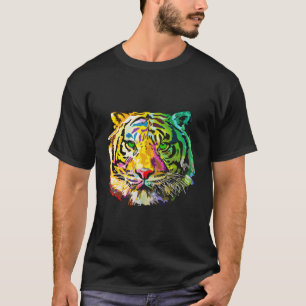 Camiseta Tigre Arco-íris Animal