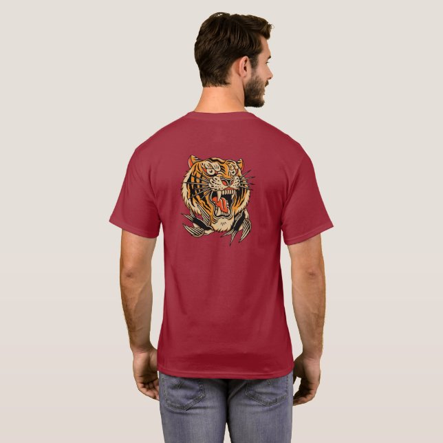 Camiseta Tigre Ascendente (Parte Traseira Completa)