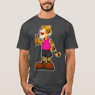 Camiseta Tigre bebendo cerveja com garrafa de cerveja