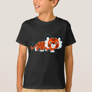 Camiseta Tigre bonito dos desenhos animados no t-shirt das