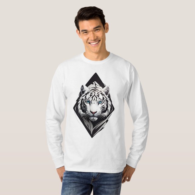 Camiseta Tigre Branco (Frente Completa)