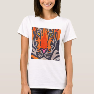 Camiseta Tigre (branco) - Camisa-T básica feminina