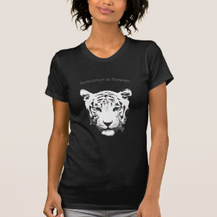 Camiseta Tigre branco com olhos azuis