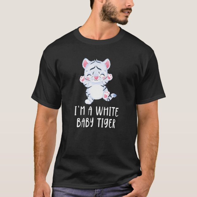 Camiseta Tigre Branco De Bebê Gelado (Frente)