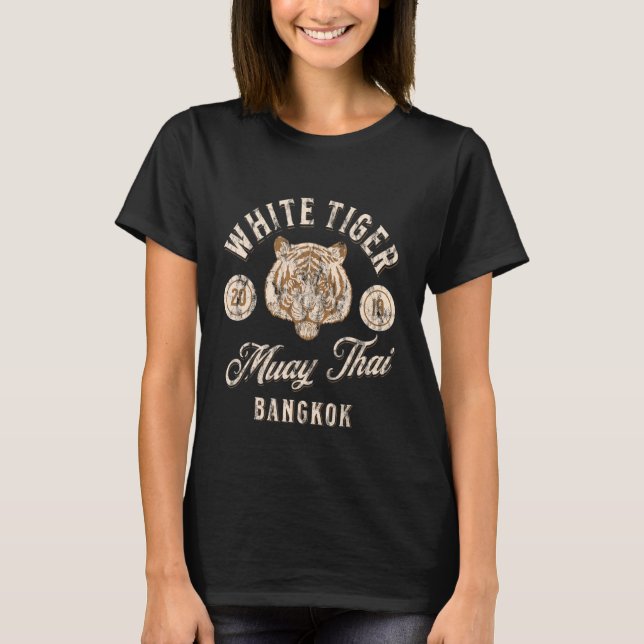 Camiseta Tigre Branco Muay Thai (Frente)