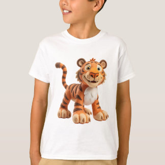 Camiseta Tigre Caprichoso em Claymation com Patas Gigantes