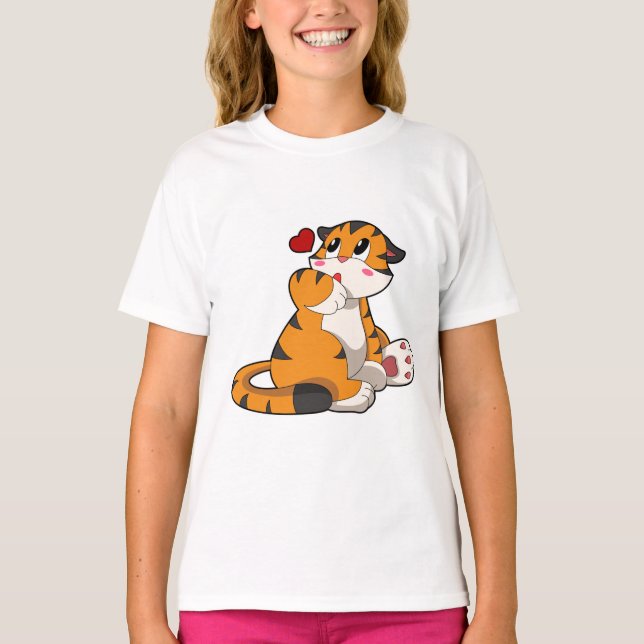 Camiseta Tigre com Coração (Frente)