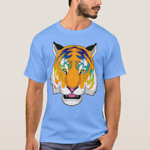 Camiseta Tigre com cores arco-íris