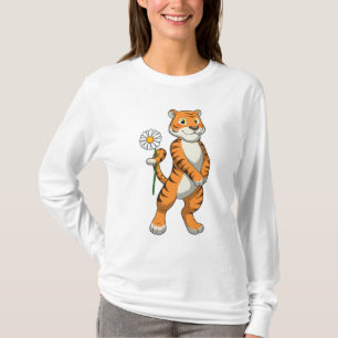 Camiseta Tigre com Daisy Flower