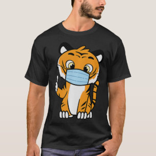 Camiseta Tigre com máscara laranja de máscara de rosto Engr