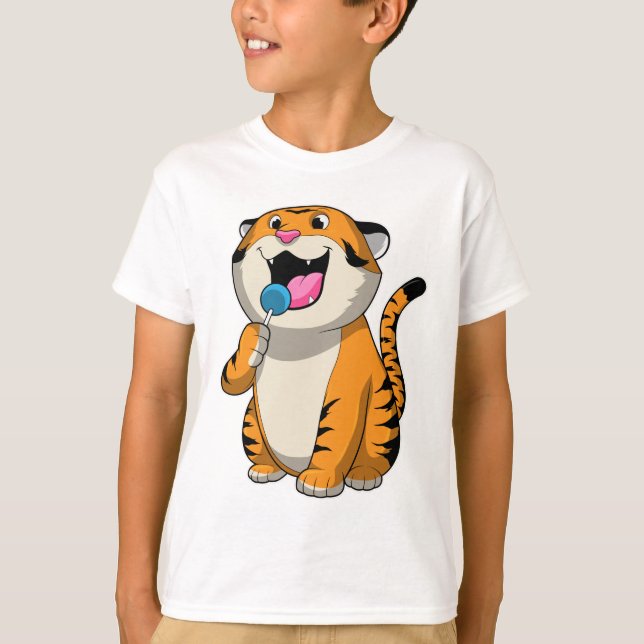 Camiseta Tigre com pirulito (Frente)