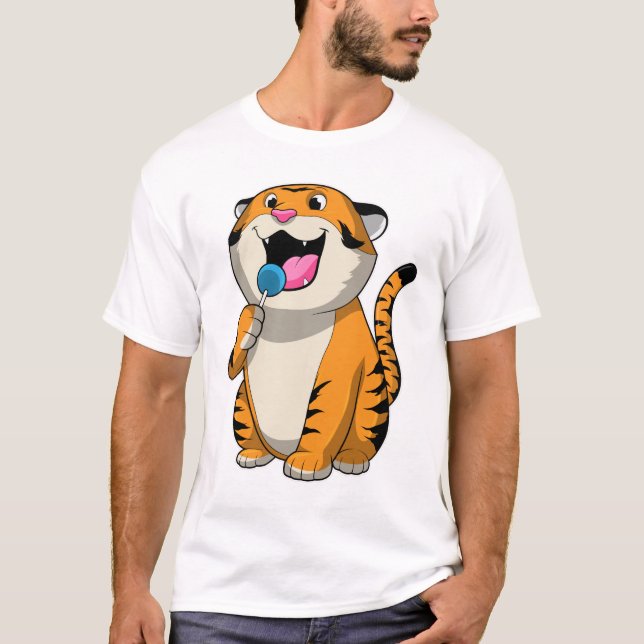 Camiseta Tigre com pirulito (Frente)