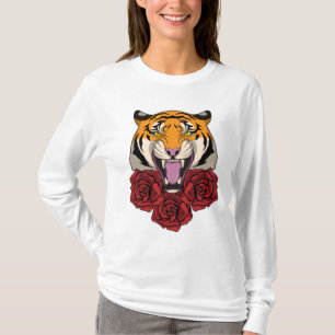 Camiseta Tigre com Rosas