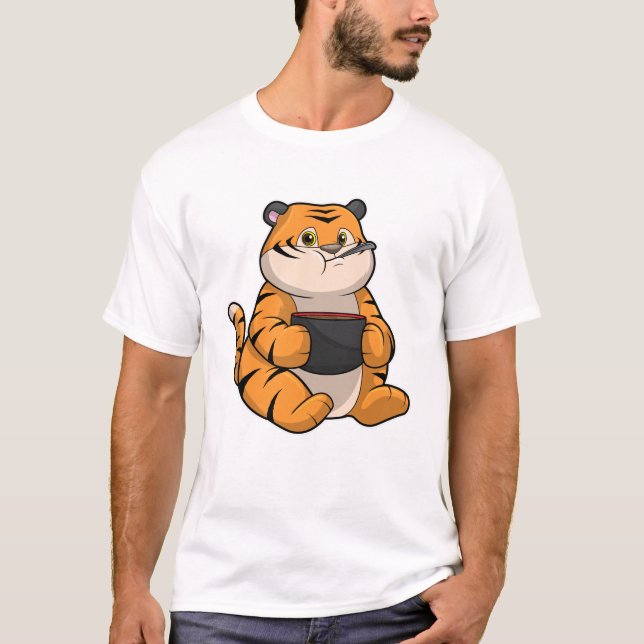 Camiseta Tigre comendo com a bola (Frente)