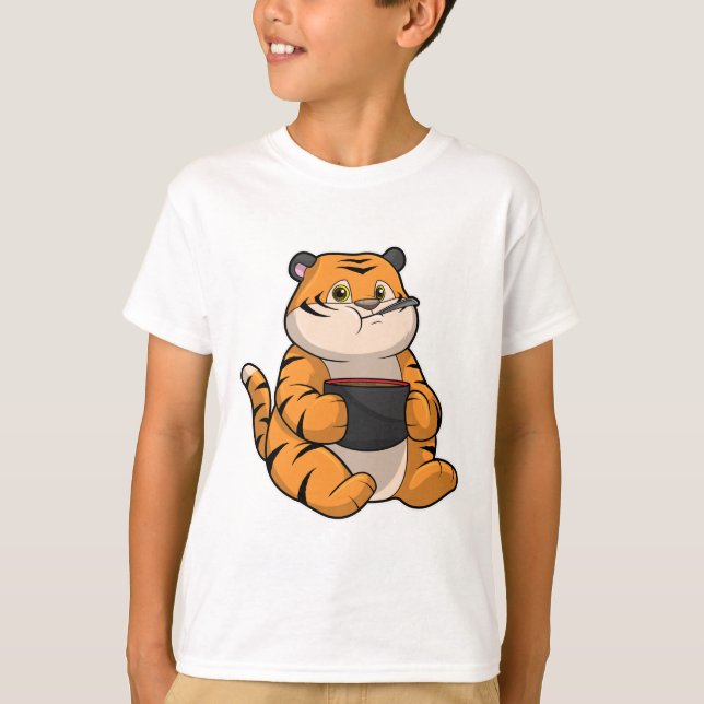 Camiseta Tigre comendo com a bola (Frente)