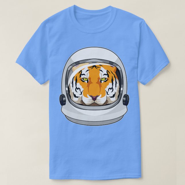 Camiseta Tigre como astronauta com capacete (Frente do Design)