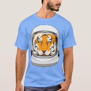 Camiseta Tigre como astronauta com capacete