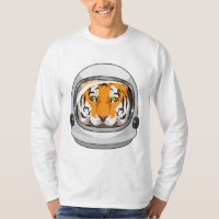 Tigre como astronauta com capacete