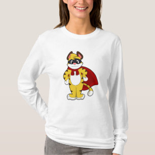 Camiseta Tigre como Herói com Máscara e Cabo