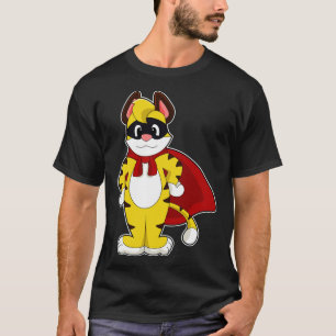 Camiseta Tigre como herói com Mask Cape