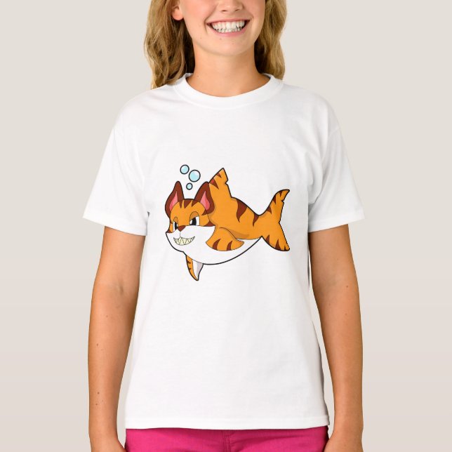 Camiseta Tigre como tubarão em água.PNG (Frente)