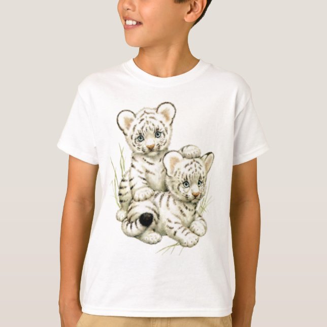 Camiseta Tigre Cubs branco bonito (Frente)