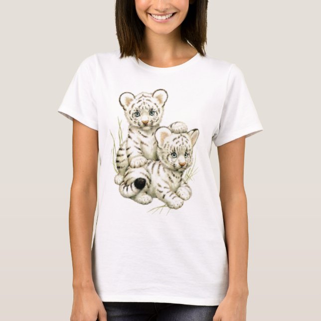 Camiseta Tigre Cubs branco bonito (Frente)