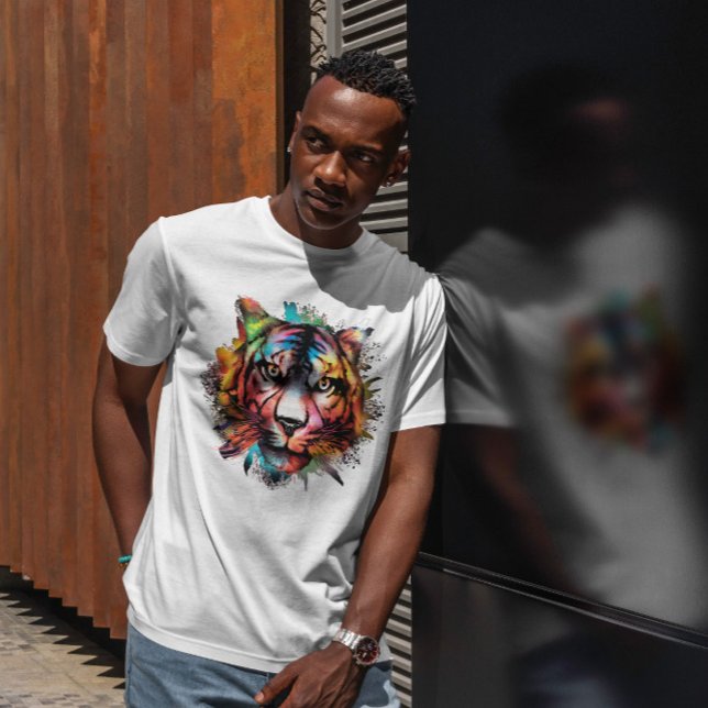 Camiseta Tigre de Aquarela (Criador carregado)