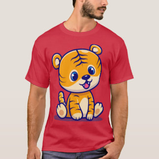 Camiseta Tigre de Bebê Gelado Sentado1