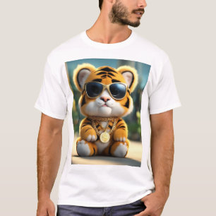 Camiseta Tigre De Bebê legal, Bonito E Fluffy