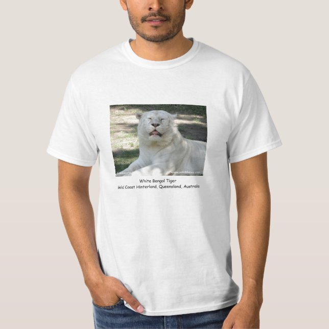 Camiseta Tigre de Bengal branco (Frente)