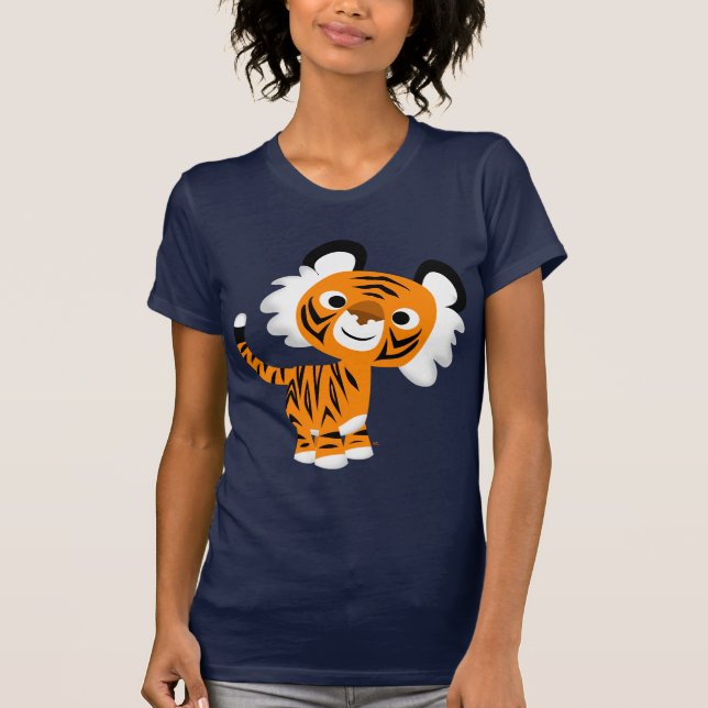 Camiseta Tigre de Cartoon Bonito - Camiseta-T (Frente)