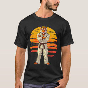 Camiseta Tigre de Karatê Sunset Jiu-Jitsu Taekwondo Mma Tig