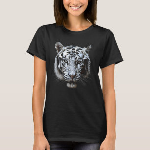 Camiseta Tigre de motif animal de polígono-tigre branco